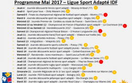 Programme mois de mai Sport Adapté IDF