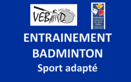 Ouverture créneau badminton sport adapté 